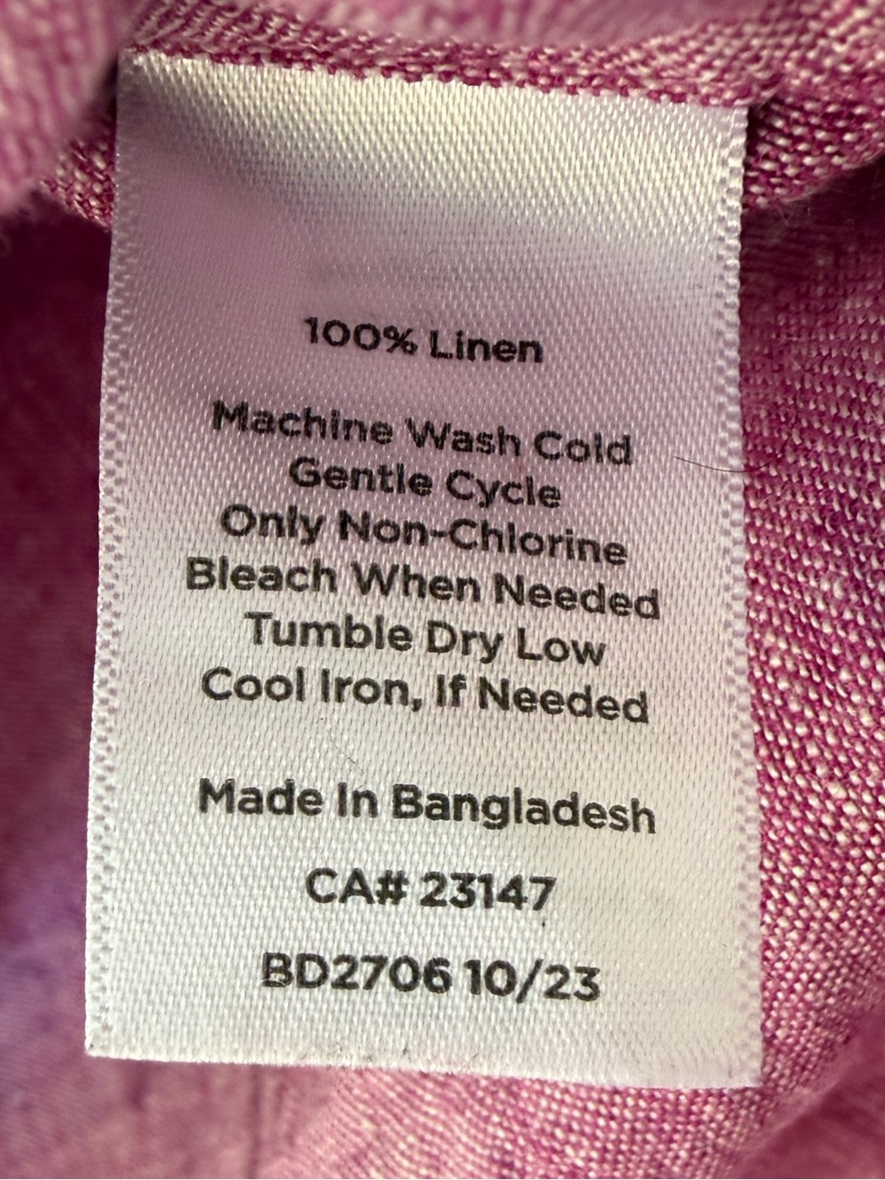 Talbots 100% Linen Pintuck Popover Tunic Blouse - Picture 7 of 9